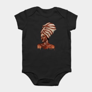 Beautiful African woman Dripping Melanin Baby Bodysuit